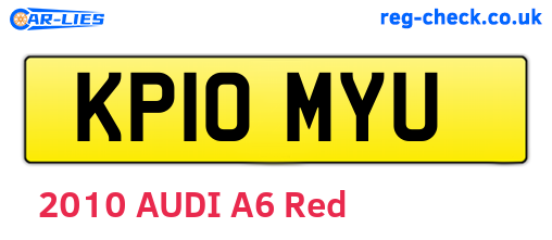 KP10MYU are the vehicle registration plates.