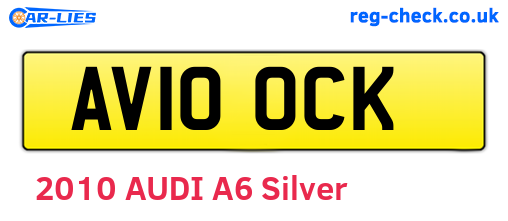 AV10OCK are the vehicle registration plates.