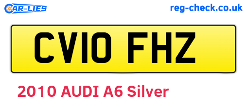 CV10FHZ are the vehicle registration plates.