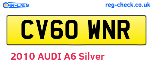 CV60WNR are the vehicle registration plates.