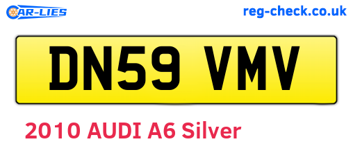 DN59VMV are the vehicle registration plates.