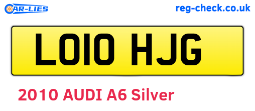 LO10HJG are the vehicle registration plates.
