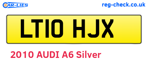 LT10HJX are the vehicle registration plates.