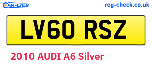 LV60RSZ are the vehicle registration plates.