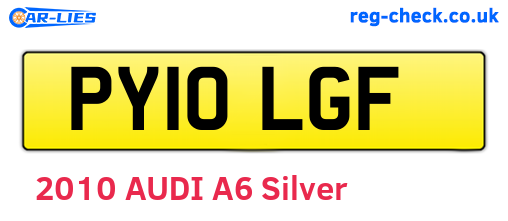 PY10LGF are the vehicle registration plates.