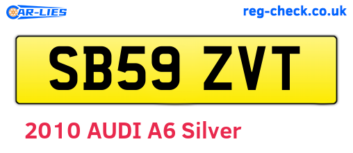 SB59ZVT are the vehicle registration plates.