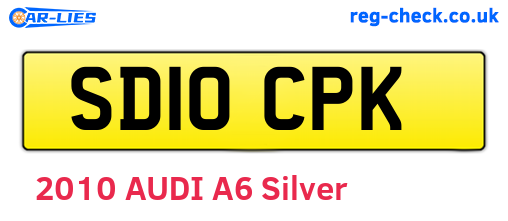 SD10CPK are the vehicle registration plates.