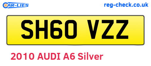 SH60VZZ are the vehicle registration plates.