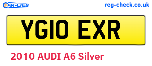 YG10EXR are the vehicle registration plates.