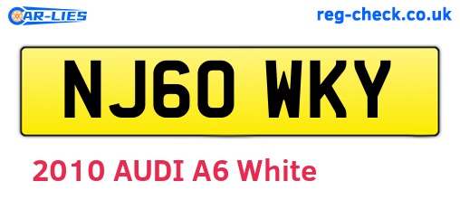 NJ60WKY are the vehicle registration plates.