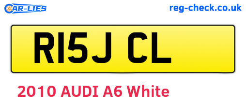 R15JCL are the vehicle registration plates.
