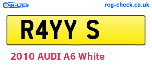 R4YYS are the vehicle registration plates.