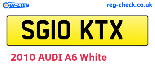 SG10KTX are the vehicle registration plates.