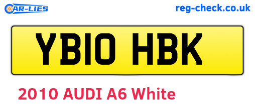 YB10HBK are the vehicle registration plates.