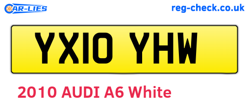 YX10YHW are the vehicle registration plates.