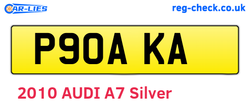 P90AKA are the vehicle registration plates.