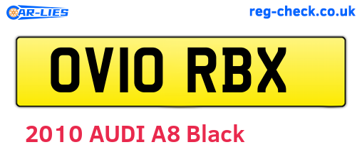 OV10RBX are the vehicle registration plates.