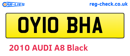 OY10BHA are the vehicle registration plates.