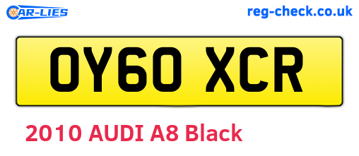 OY60XCR are the vehicle registration plates.