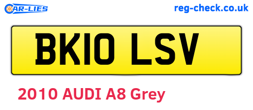 BK10LSV are the vehicle registration plates.
