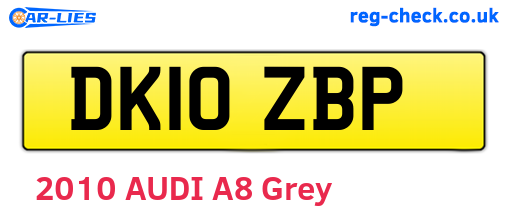 DK10ZBP are the vehicle registration plates.