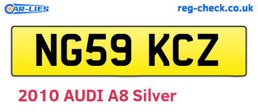 NG59KCZ are the vehicle registration plates.