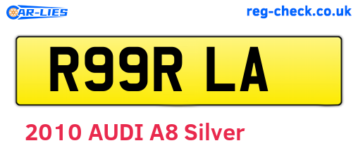 R99RLA are the vehicle registration plates.
