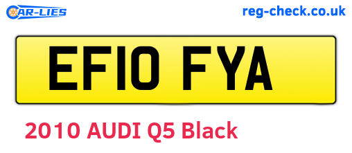 EF10FYA are the vehicle registration plates.