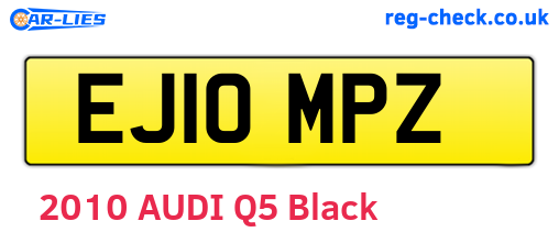 EJ10MPZ are the vehicle registration plates.