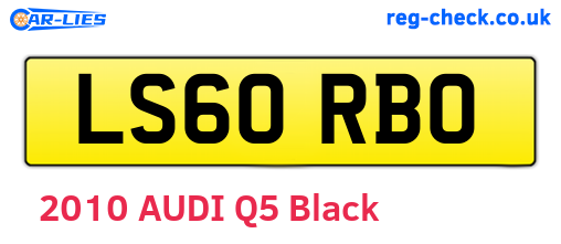 LS60RBO are the vehicle registration plates.