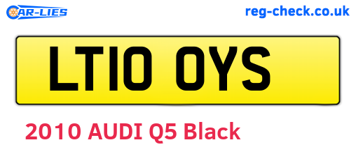 LT10OYS are the vehicle registration plates.