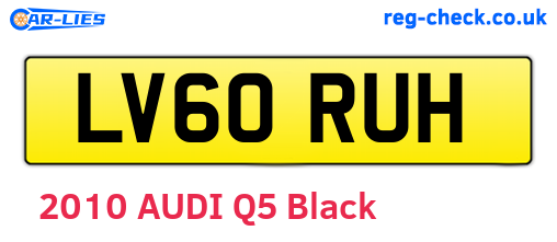 LV60RUH are the vehicle registration plates.