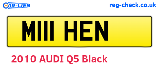 M111HEN are the vehicle registration plates.