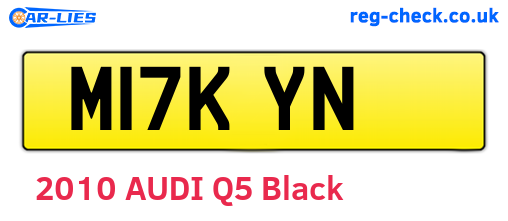 M17KYN are the vehicle registration plates.