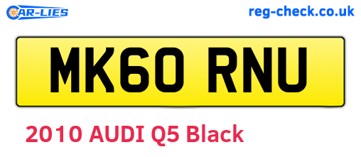 MK60RNU are the vehicle registration plates.