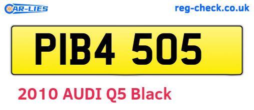 PIB4505 are the vehicle registration plates.