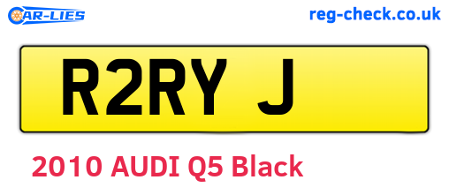 R2RYJ are the vehicle registration plates.