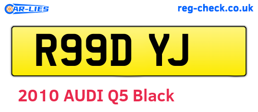 R99DYJ are the vehicle registration plates.