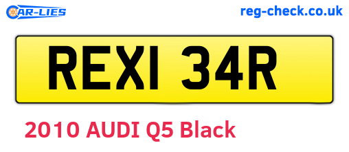 REX134R are the vehicle registration plates.
