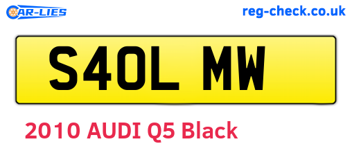 S40LMW are the vehicle registration plates.