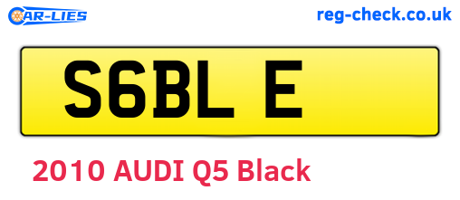 S6BLE are the vehicle registration plates.
