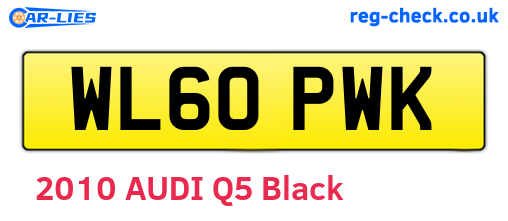 WL60PWK are the vehicle registration plates.