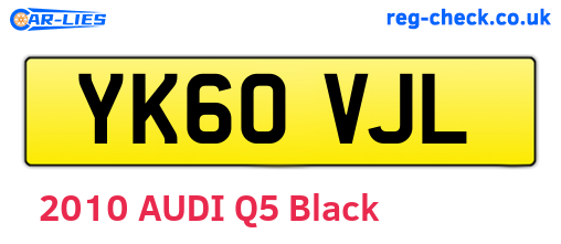 YK60VJL are the vehicle registration plates.