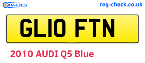 GL10FTN are the vehicle registration plates.