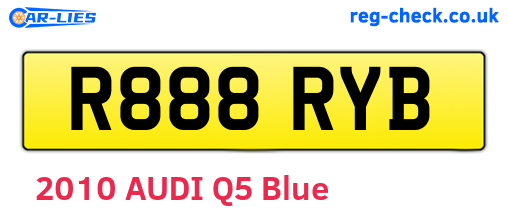 R888RYB are the vehicle registration plates.