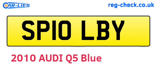 SP10LBY are the vehicle registration plates.