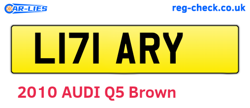 L171ARY are the vehicle registration plates.