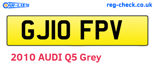GJ10FPV are the vehicle registration plates.