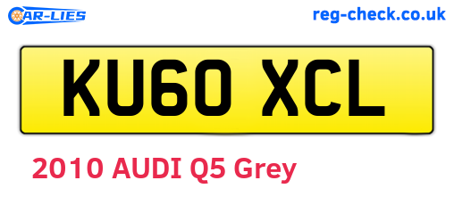 KU60XCL are the vehicle registration plates.