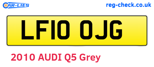 LF10OJG are the vehicle registration plates.